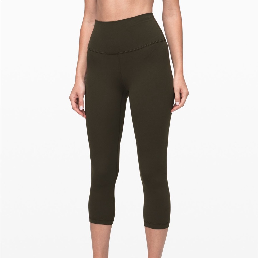 Dark olive align crop leggings
